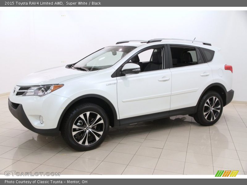 Super White / Black 2015 Toyota RAV4 Limited AWD