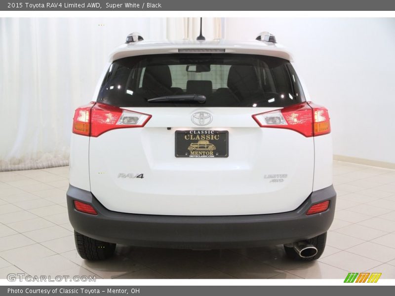 Super White / Black 2015 Toyota RAV4 Limited AWD