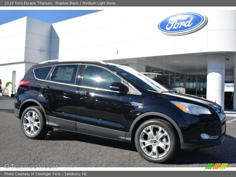 Shadow Black / Medium Light Stone 2016 Ford Escape Titanium