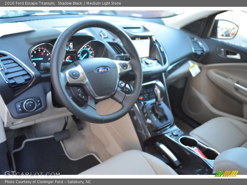 Shadow Black / Medium Light Stone 2016 Ford Escape Titanium