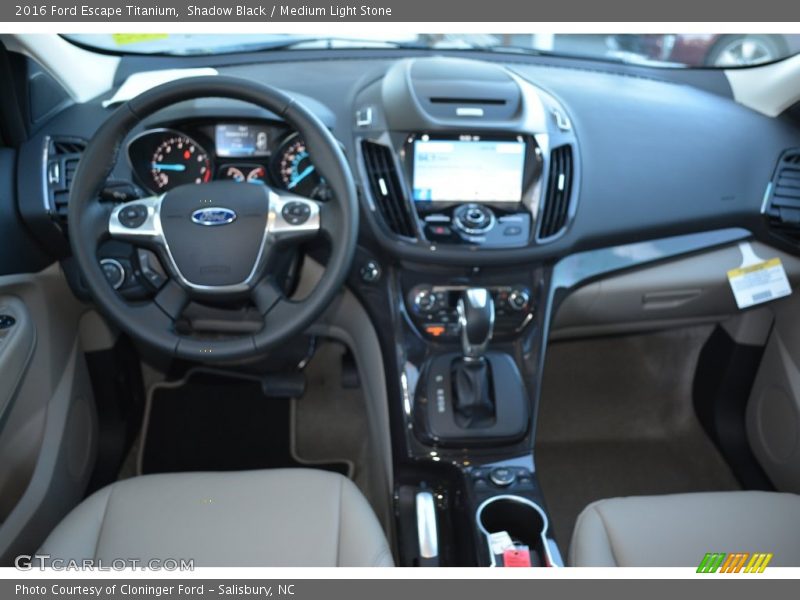 Shadow Black / Medium Light Stone 2016 Ford Escape Titanium