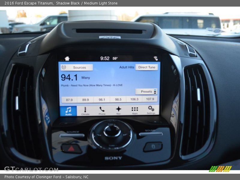 Shadow Black / Medium Light Stone 2016 Ford Escape Titanium