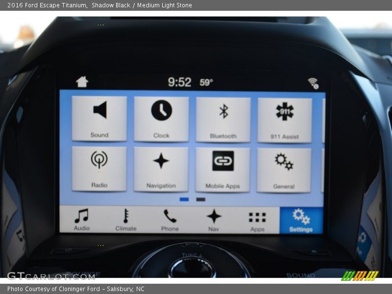 Shadow Black / Medium Light Stone 2016 Ford Escape Titanium