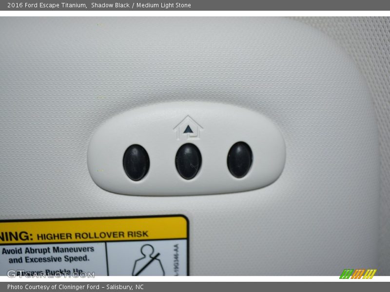 Shadow Black / Medium Light Stone 2016 Ford Escape Titanium