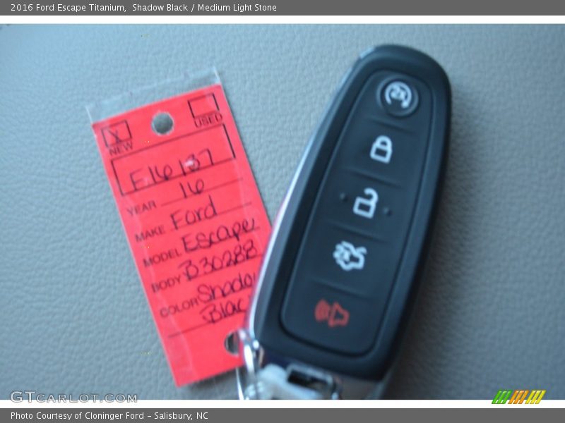 Shadow Black / Medium Light Stone 2016 Ford Escape Titanium