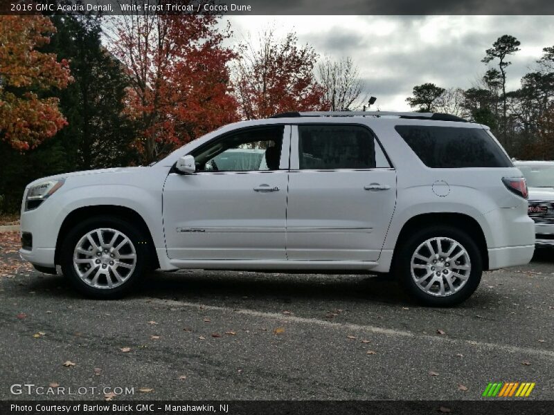 White Frost Tricoat / Cocoa Dune 2016 GMC Acadia Denali