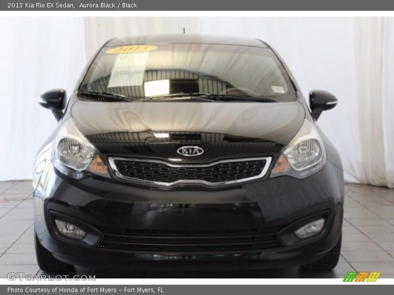 Aurora Black / Black 2013 Kia Rio EX Sedan