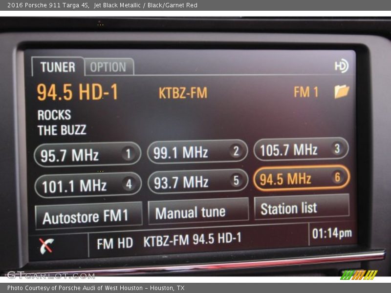 Jet Black Metallic / Black/Garnet Red 2016 Porsche 911 Targa 4S