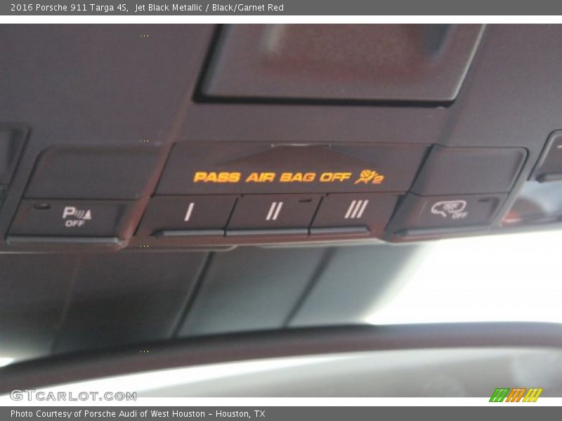Jet Black Metallic / Black/Garnet Red 2016 Porsche 911 Targa 4S
