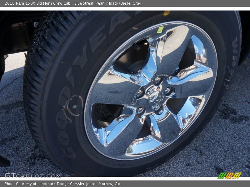Blue Streak Pearl / Black/Diesel Gray 2016 Ram 1500 Big Horn Crew Cab