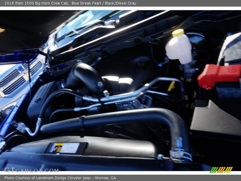 Blue Streak Pearl / Black/Diesel Gray 2016 Ram 1500 Big Horn Crew Cab