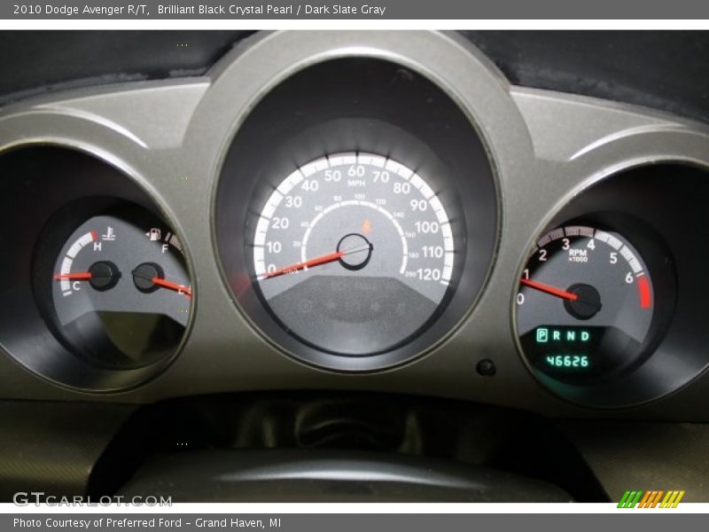 Brilliant Black Crystal Pearl / Dark Slate Gray 2010 Dodge Avenger R/T