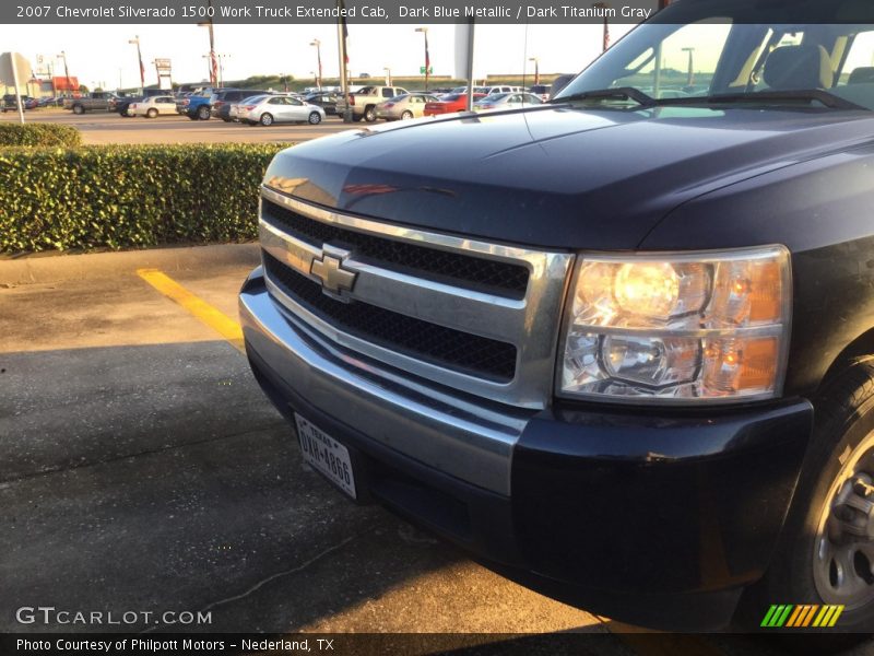Dark Blue Metallic / Dark Titanium Gray 2007 Chevrolet Silverado 1500 Work Truck Extended Cab
