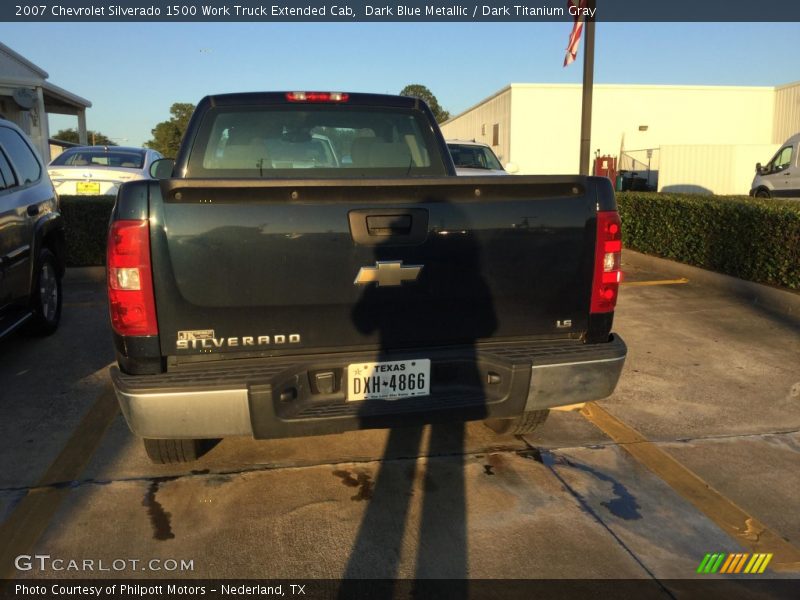 Dark Blue Metallic / Dark Titanium Gray 2007 Chevrolet Silverado 1500 Work Truck Extended Cab
