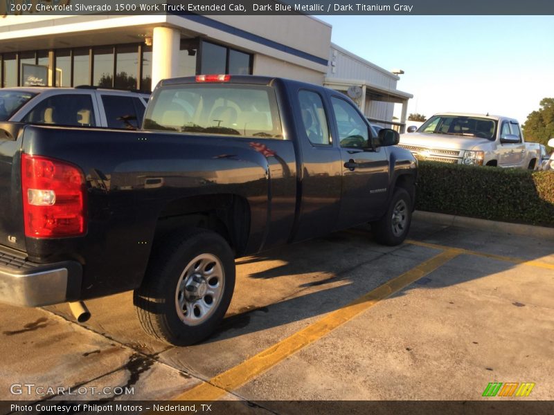 Dark Blue Metallic / Dark Titanium Gray 2007 Chevrolet Silverado 1500 Work Truck Extended Cab