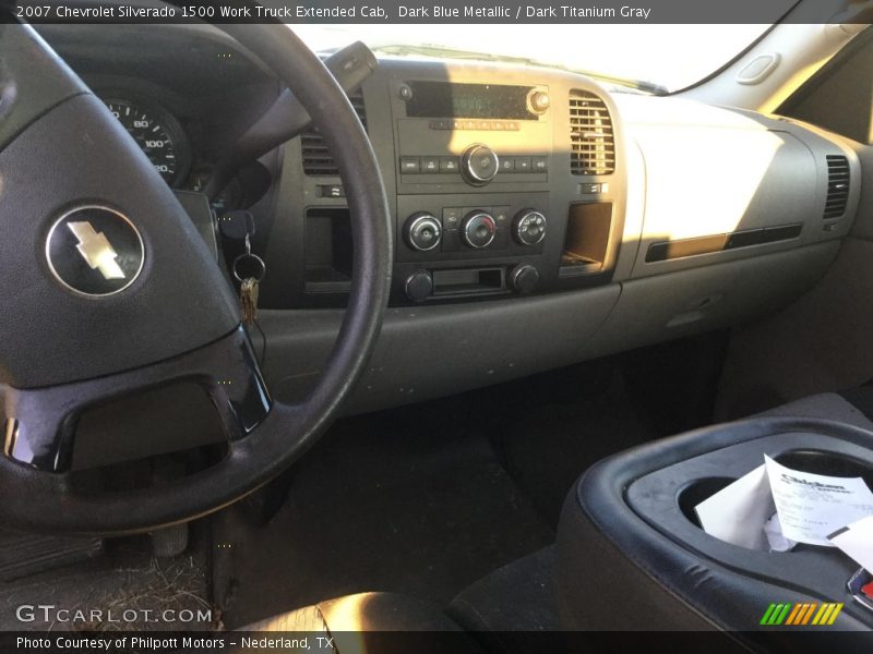 Dark Blue Metallic / Dark Titanium Gray 2007 Chevrolet Silverado 1500 Work Truck Extended Cab