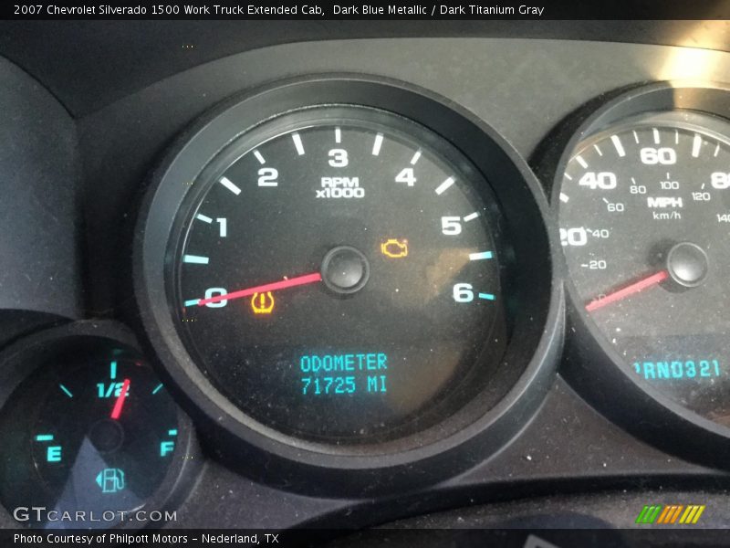 Dark Blue Metallic / Dark Titanium Gray 2007 Chevrolet Silverado 1500 Work Truck Extended Cab