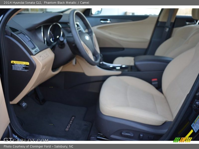 Phantom Black Metallic / Camel 2014 Hyundai Sonata GLS
