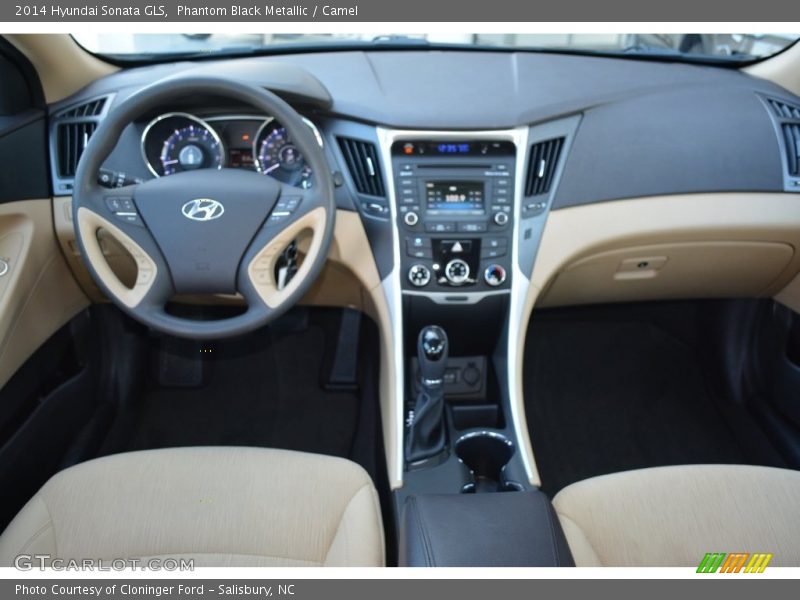 Phantom Black Metallic / Camel 2014 Hyundai Sonata GLS