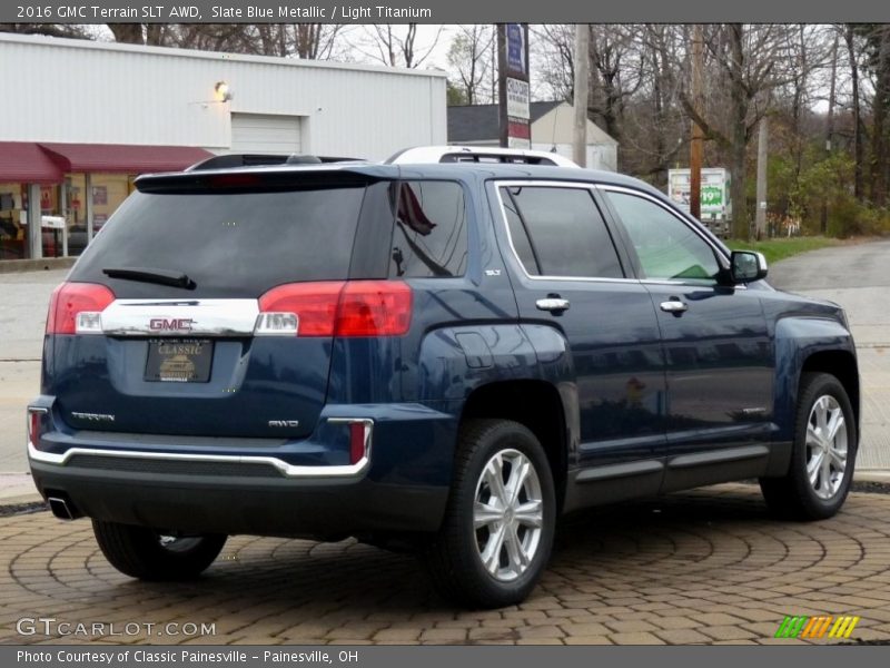 Slate Blue Metallic / Light Titanium 2016 GMC Terrain SLT AWD