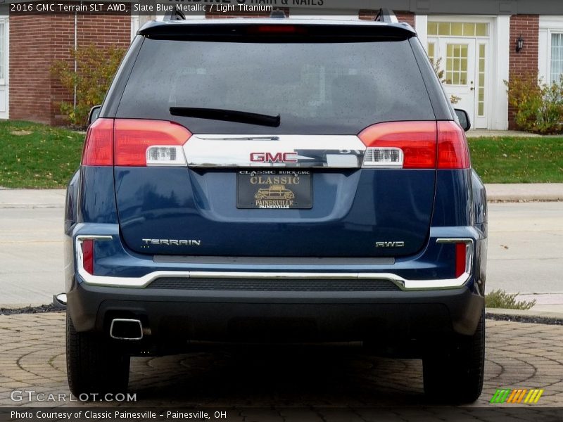 Slate Blue Metallic / Light Titanium 2016 GMC Terrain SLT AWD