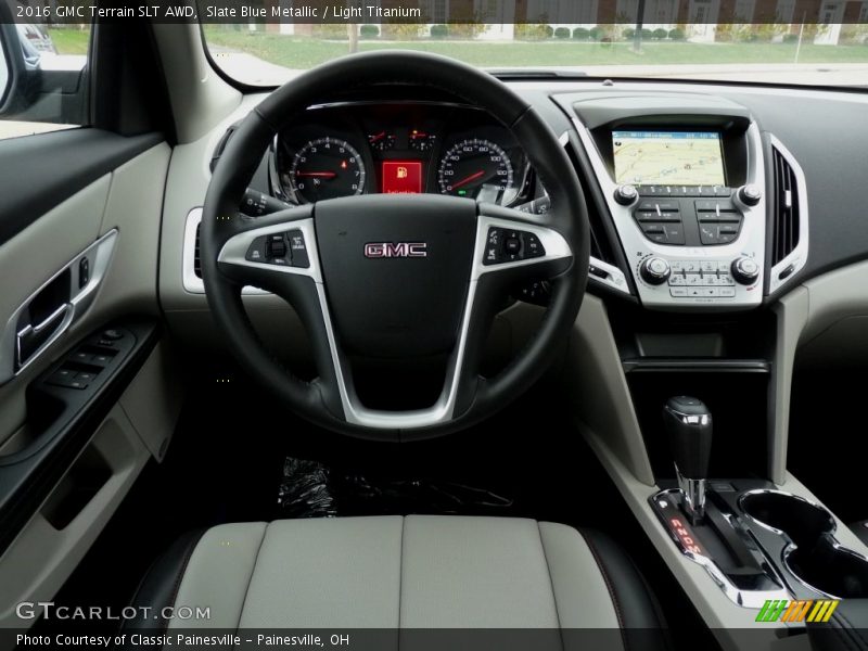 Slate Blue Metallic / Light Titanium 2016 GMC Terrain SLT AWD