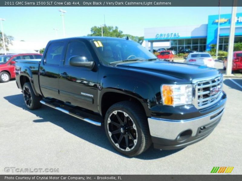 Onyx Black / Very Dark Cashmere/Light Cashmere 2011 GMC Sierra 1500 SLT Crew Cab 4x4