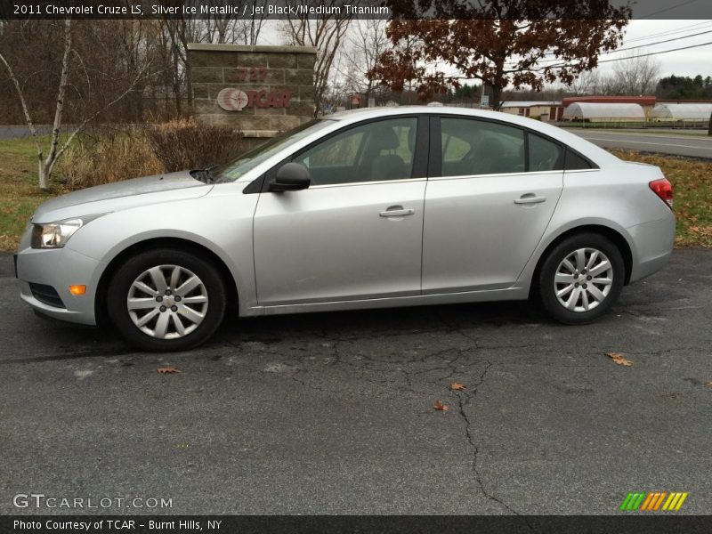 Silver Ice Metallic / Jet Black/Medium Titanium 2011 Chevrolet Cruze LS