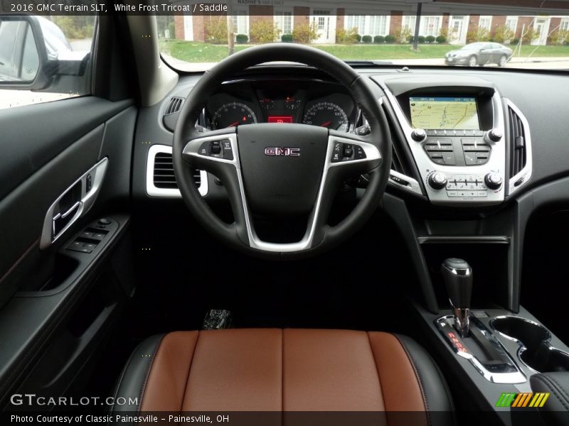 White Frost Tricoat / Saddle 2016 GMC Terrain SLT
