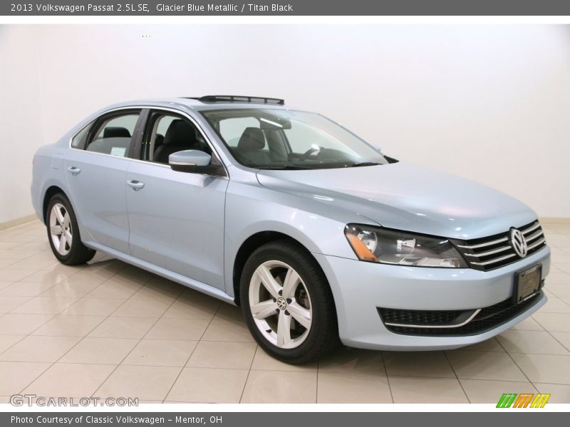 Glacier Blue Metallic / Titan Black 2013 Volkswagen Passat 2.5L SE