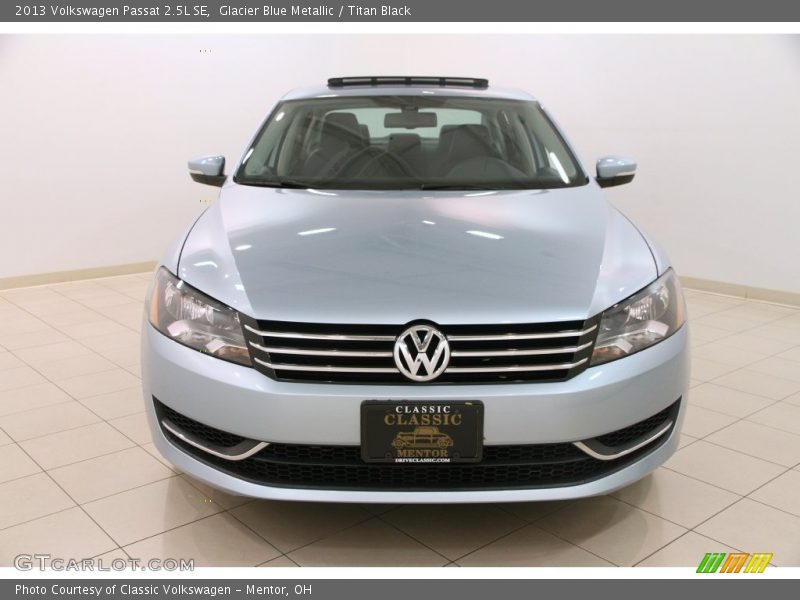 Glacier Blue Metallic / Titan Black 2013 Volkswagen Passat 2.5L SE