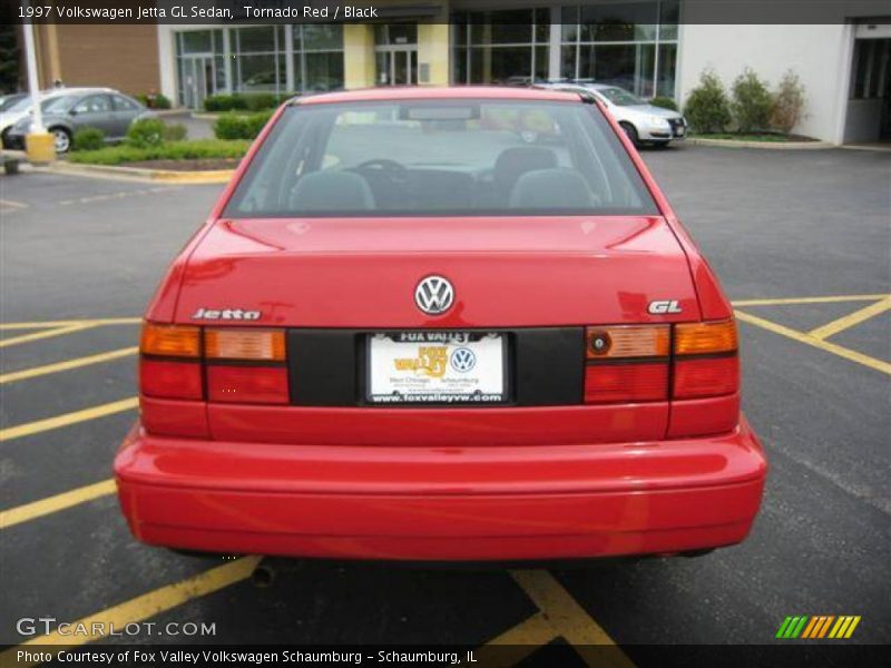 Tornado Red / Black 1997 Volkswagen Jetta GL Sedan