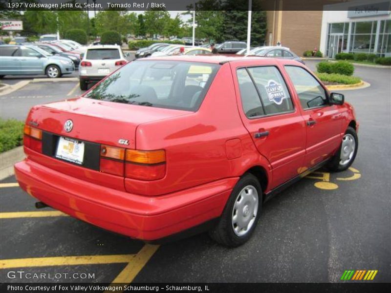 Tornado Red / Black 1997 Volkswagen Jetta GL Sedan