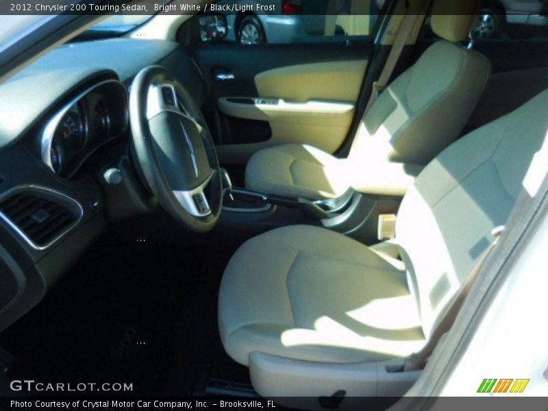 Bright White / Black/Light Frost 2012 Chrysler 200 Touring Sedan