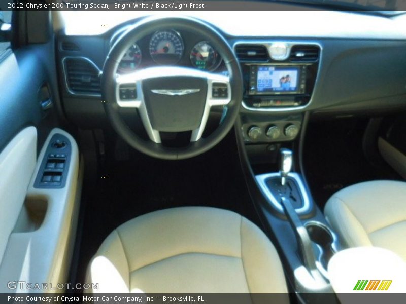 Bright White / Black/Light Frost 2012 Chrysler 200 Touring Sedan