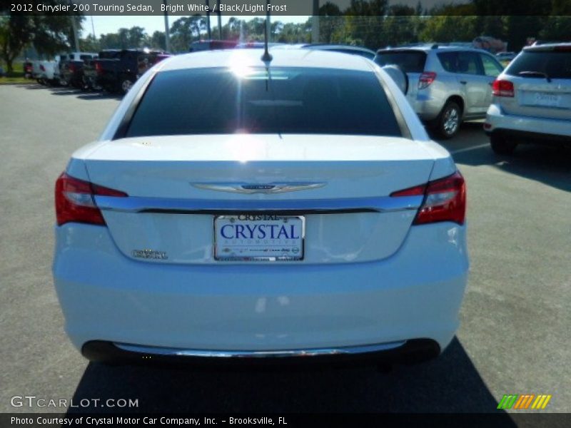 Bright White / Black/Light Frost 2012 Chrysler 200 Touring Sedan