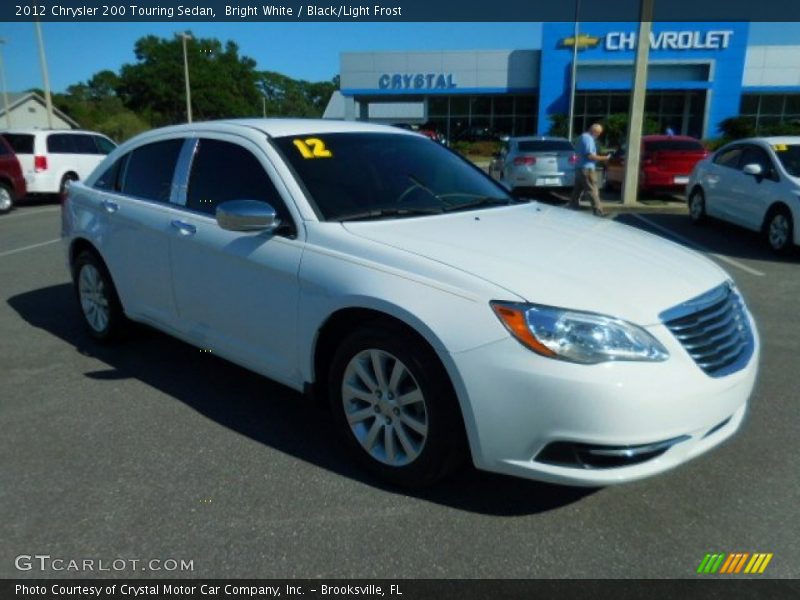 Bright White / Black/Light Frost 2012 Chrysler 200 Touring Sedan