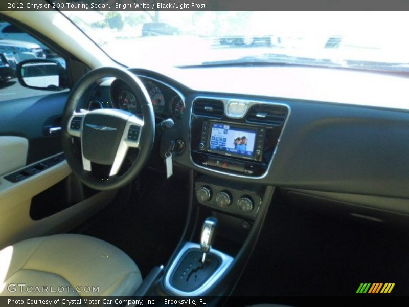 Bright White / Black/Light Frost 2012 Chrysler 200 Touring Sedan