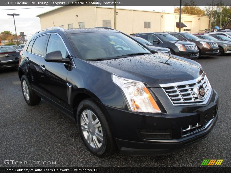 Sapphire Blue Metallic / Shale/Brownstone 2016 Cadillac SRX Luxury