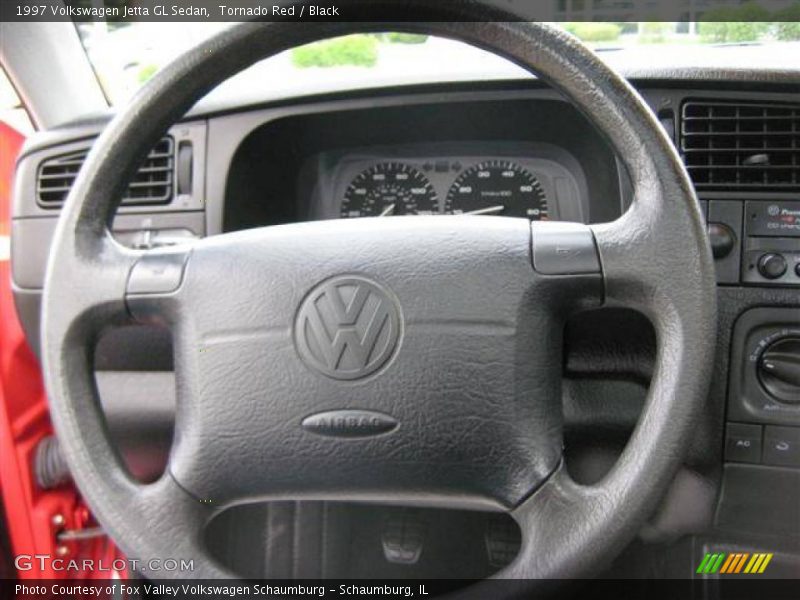 Tornado Red / Black 1997 Volkswagen Jetta GL Sedan