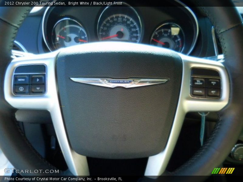 Bright White / Black/Light Frost 2012 Chrysler 200 Touring Sedan