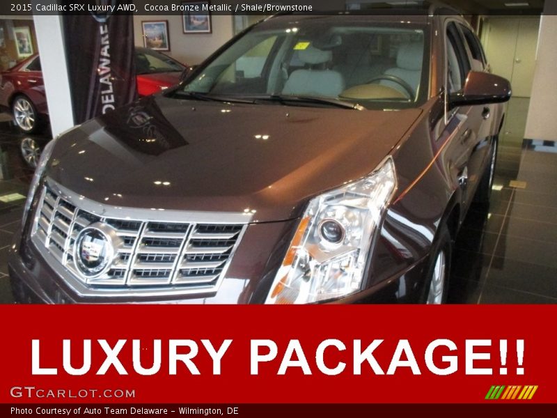 Cocoa Bronze Metallic / Shale/Brownstone 2015 Cadillac SRX Luxury AWD
