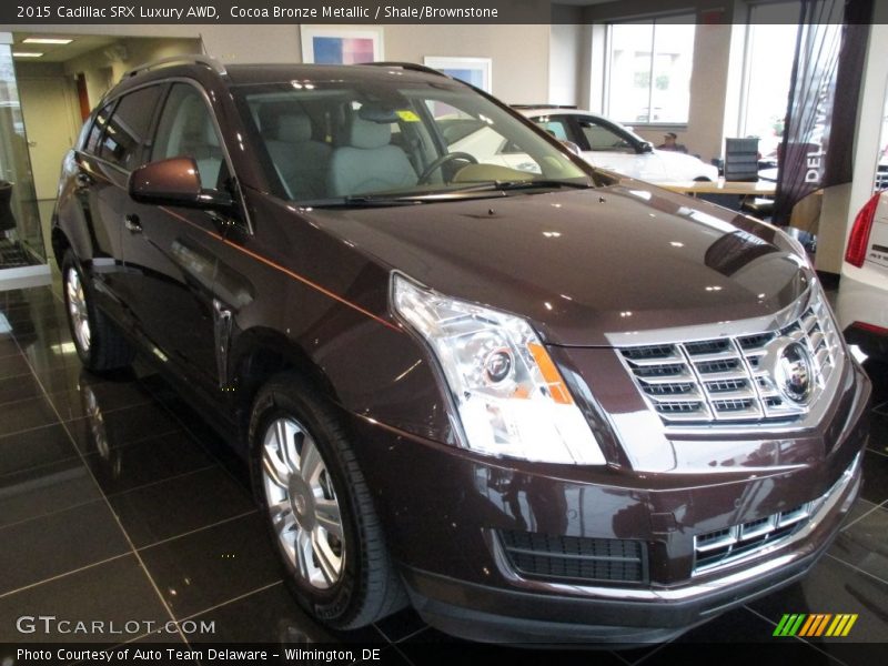 Cocoa Bronze Metallic / Shale/Brownstone 2015 Cadillac SRX Luxury AWD