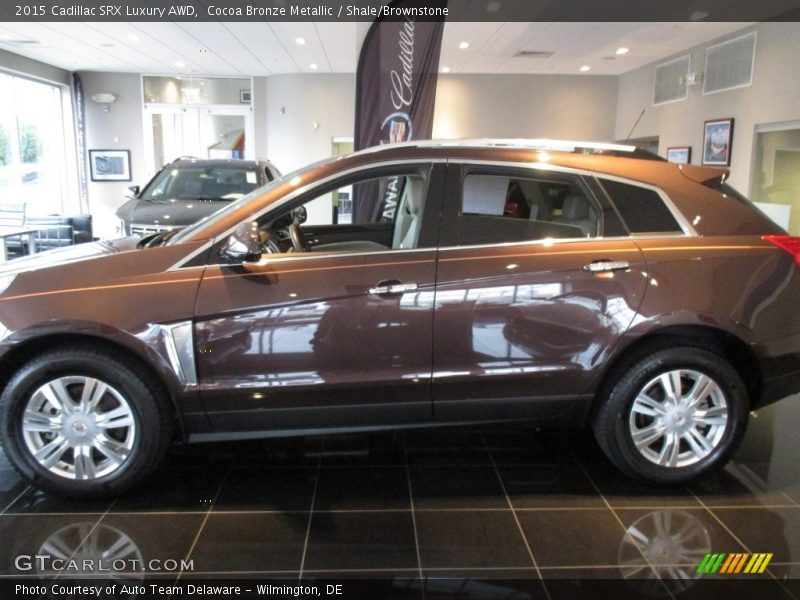 Cocoa Bronze Metallic / Shale/Brownstone 2015 Cadillac SRX Luxury AWD