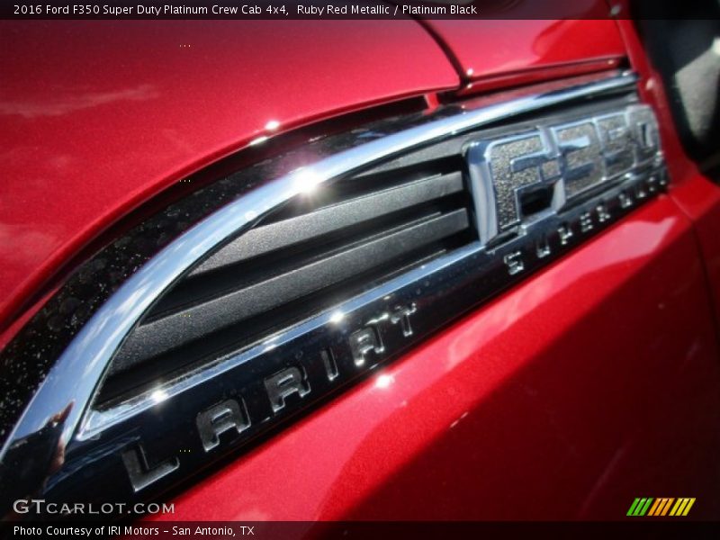 Ruby Red Metallic / Platinum Black 2016 Ford F350 Super Duty Platinum Crew Cab 4x4