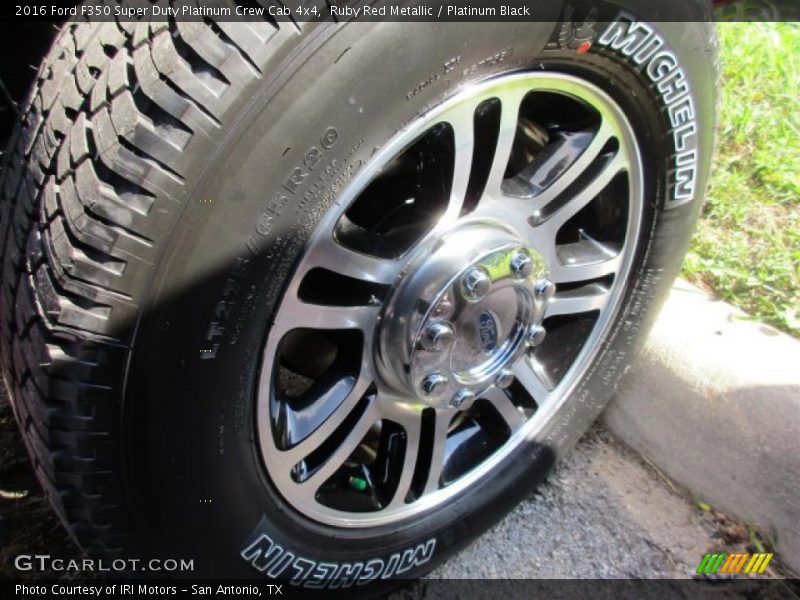 Ruby Red Metallic / Platinum Black 2016 Ford F350 Super Duty Platinum Crew Cab 4x4