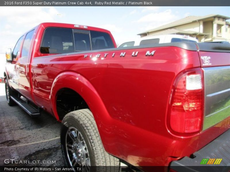 Ruby Red Metallic / Platinum Black 2016 Ford F350 Super Duty Platinum Crew Cab 4x4