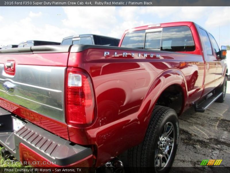 Ruby Red Metallic / Platinum Black 2016 Ford F350 Super Duty Platinum Crew Cab 4x4