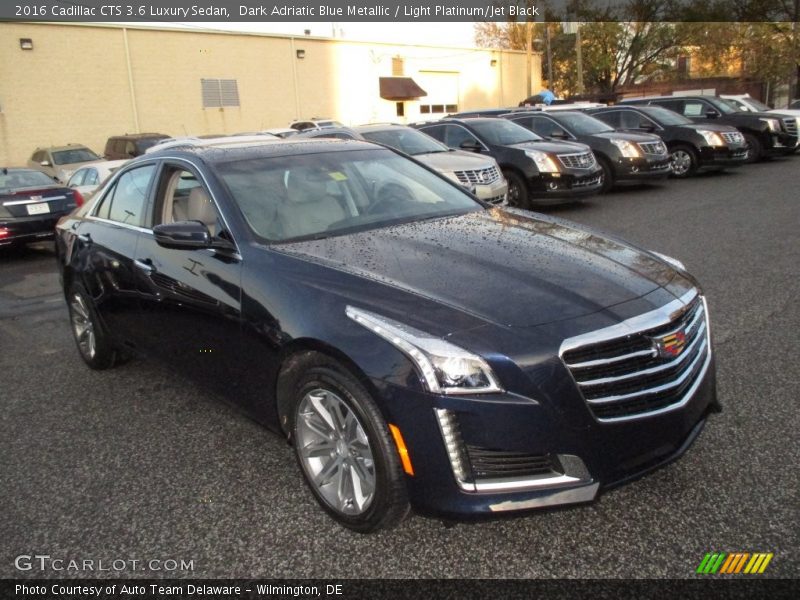 Dark Adriatic Blue Metallic / Light Platinum/Jet Black 2016 Cadillac CTS 3.6 Luxury Sedan