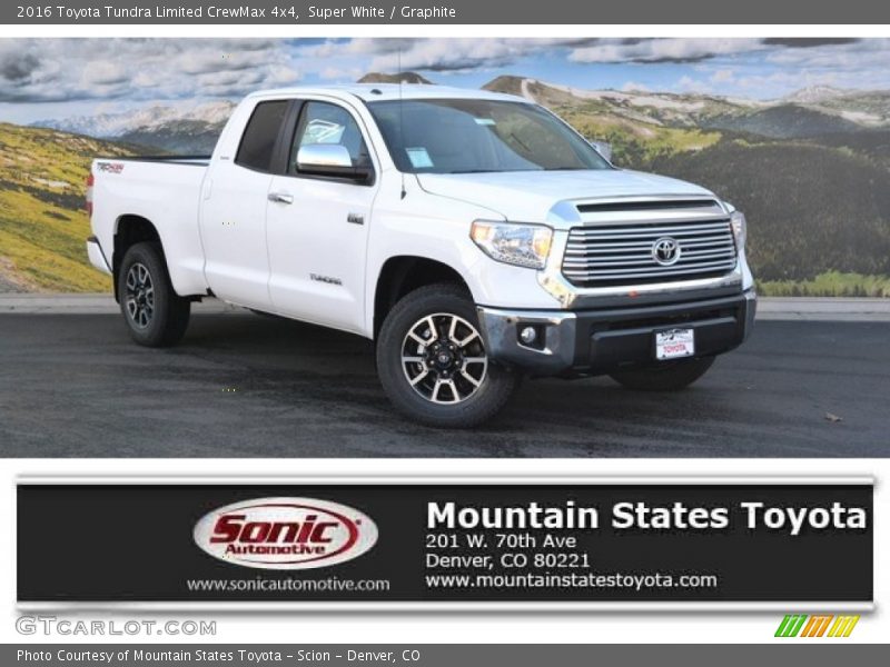 Super White / Graphite 2016 Toyota Tundra Limited CrewMax 4x4
